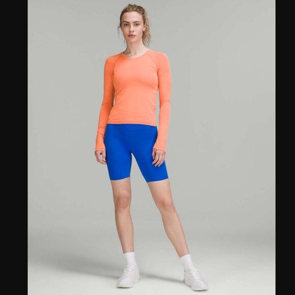 *no tag* Lululemon Swiftly Tech Long Sleeve 2.0 in Orange / Lunar Rock - Picture 3 of 11